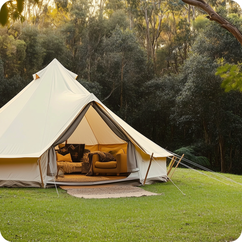 Location de tente de glamping sur une courte durée !